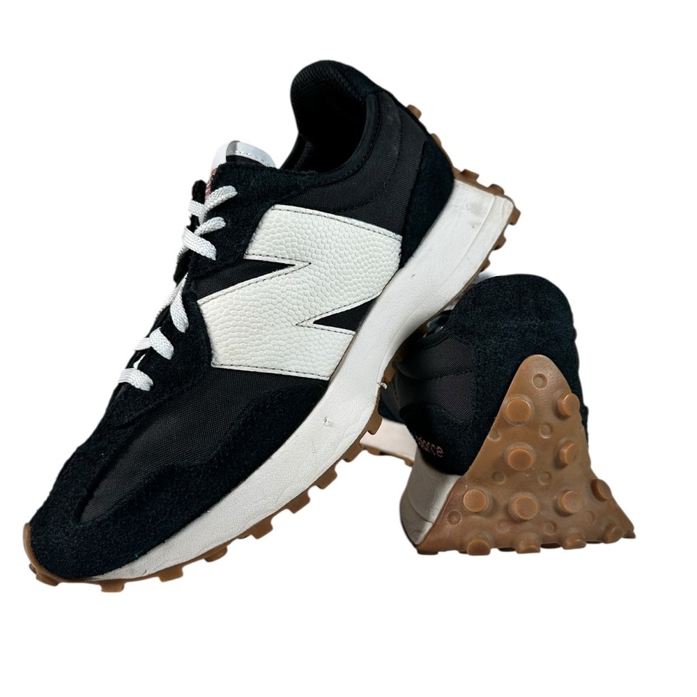 New Balance 327 Women's Athletic Shoes in Black, White - Picture 11 of 15